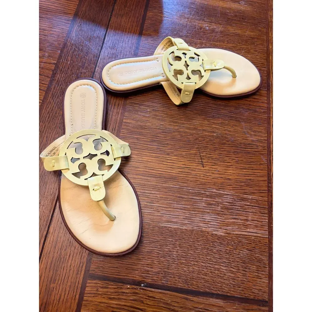 Tory Burch Miller Thong Sandal Yellow Size 5.5 Style 5930